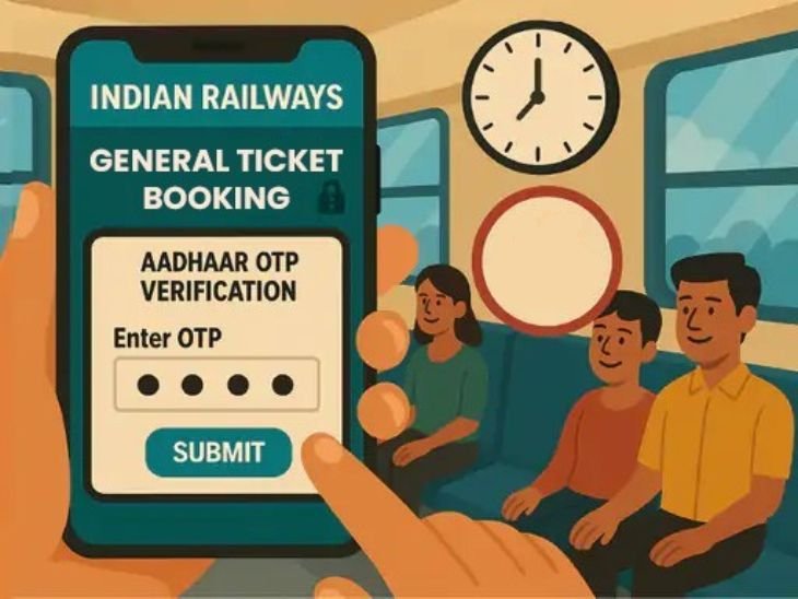 IRCTC Train Ticket Booking Rules 2025; Aadhaar Authentication | General Reserved | आज से आधार नहीं तो सुबह 8-12 टिकट बुकिंग नहीं: नियम बुकिंग खुलने के पहले दिन पर लागू; 12 जनवरी से सिर्फ रात में बुकिंग होगी