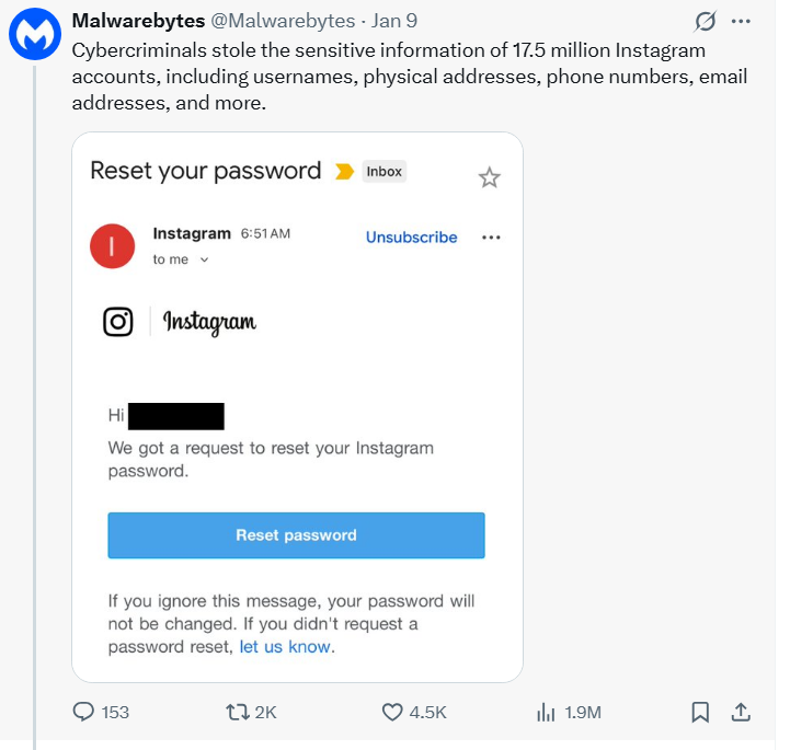 मालवेयरबाइट्स के मुताबिक, डेटा लीक के बाद हैकर्स ईमेल का इस्तेमाल करके यूजर्स के अकाउंट में लॉगिन करने की कोशिश कर रहे हैं।