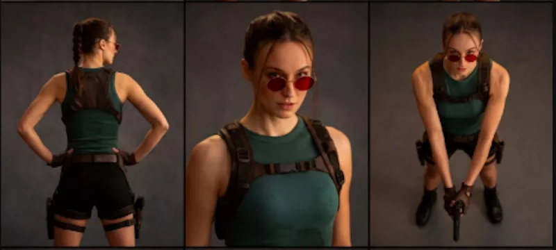 Sophie Turner as Lara Croft in Tomb Raider