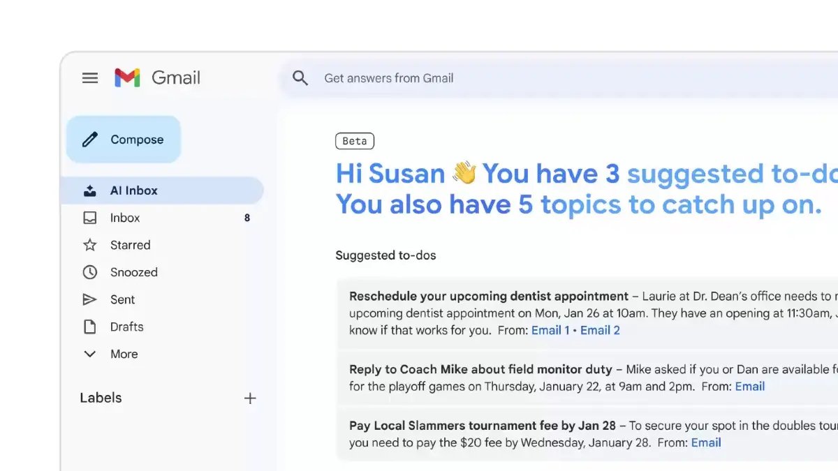 गूगल ने जीमेल के लिए 'AI इनबॉक्स' फीचर पेश किया है, जो जरूरी काम और ईमेल की समरी दिखाएगा।