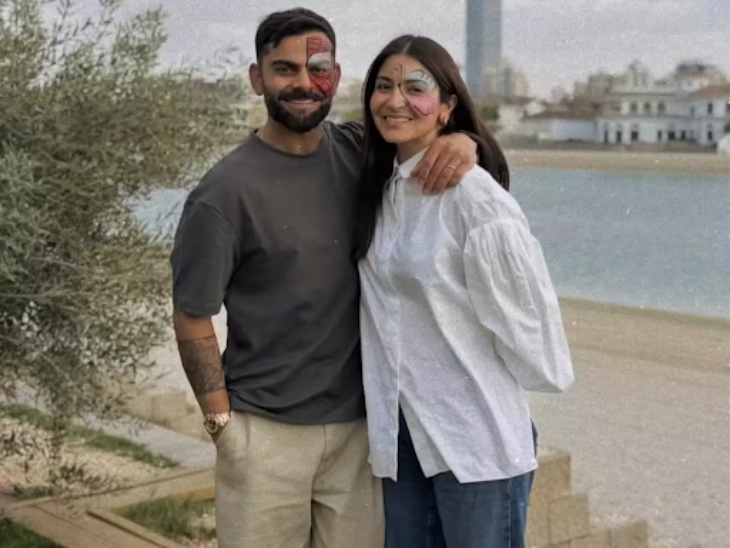 Virat Kohli’s heartfelt tribute to Anushka Sharma … 2026Virat Kohli’s heartfelt tribute to Anushka Sharma … 2026 | विराट कोहली का न्यू ईयर सेलिब्रेशन: अनुष्का शर्मा के साथ नए साल 2026 में एंट्री, चेहरे पर स्पाइडरमैन-स्टाइल मास्क की फोटो शेयर की