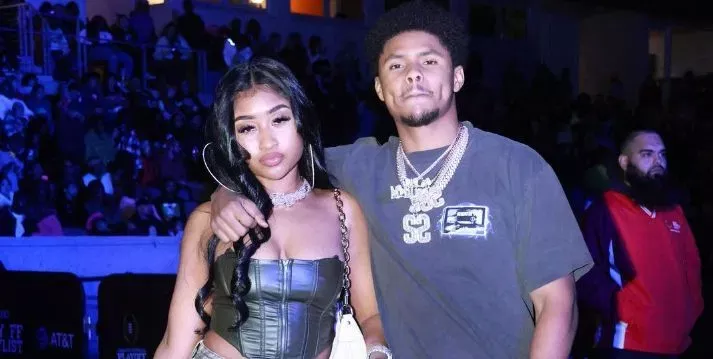 Shakur Stevenson with his girlfriend
