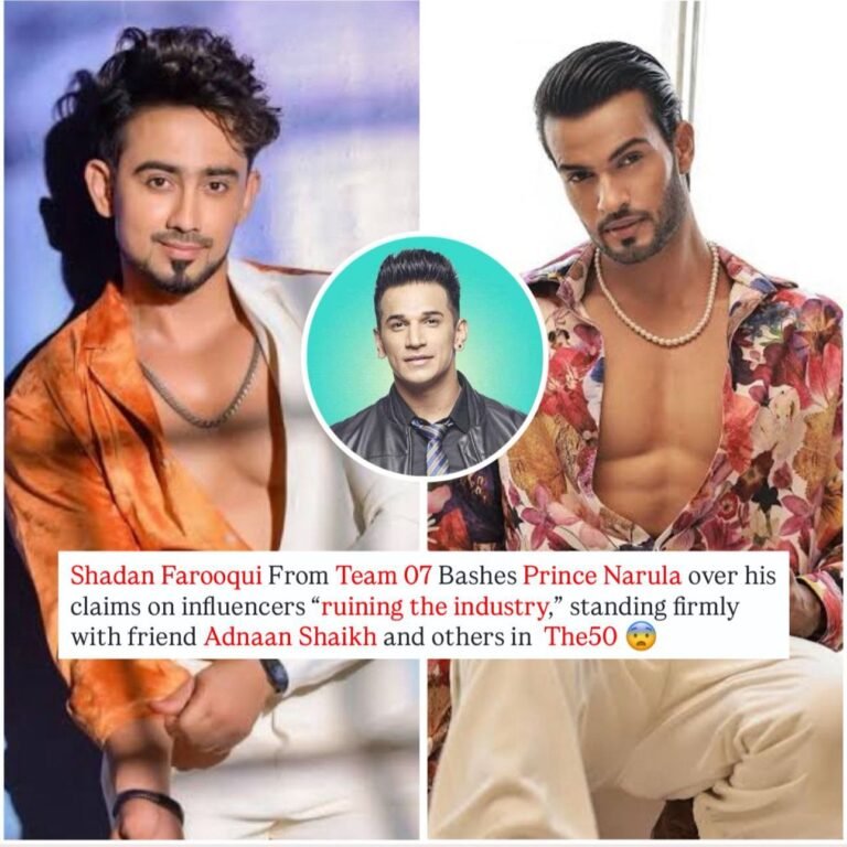 #Shadanfarooqui from Team07 Bashes #PrinceNarula over his claims on influencers …