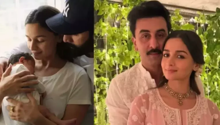 Ranbir Kapoor Holds Raha As She Looks Pretty In Pink Lehenga, Alia Stuns In White For Wedding