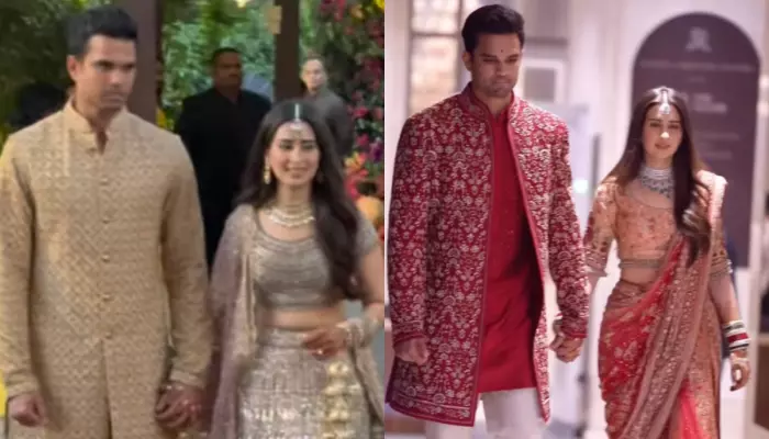 Arjun Tendulkar's Bride, Saaniya Chandok Wore Red-Hued Nauvari Saree With Chooda And Green Bangles