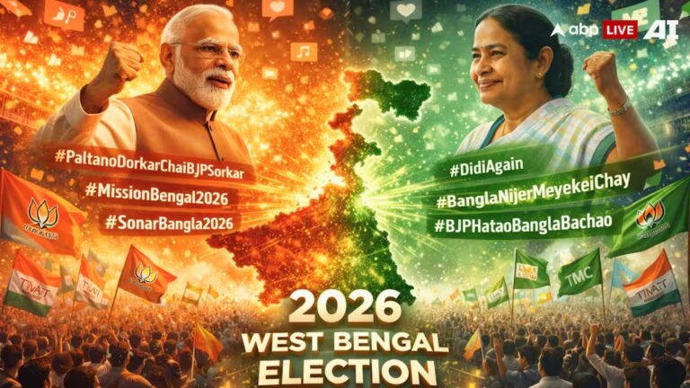 West Bengal Election 2026: हैशटैग की जंग में BJP vs TMC आमने-सामने, सोशल मीडिया पर ‘डिजिटल महाभारत’, नया चुनावी हथियार