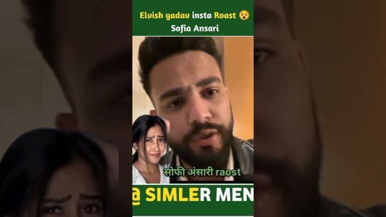 elvish yadav roast 🤣 Sofia Ansari।। insta Roast#elvishyadav#sofiaansari#shorts